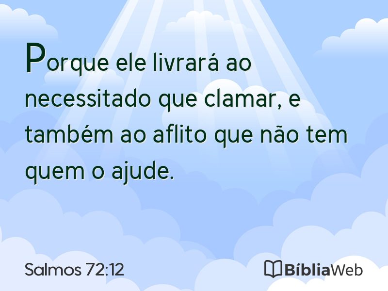 Salmos 72:12 em imagem para compartilhar