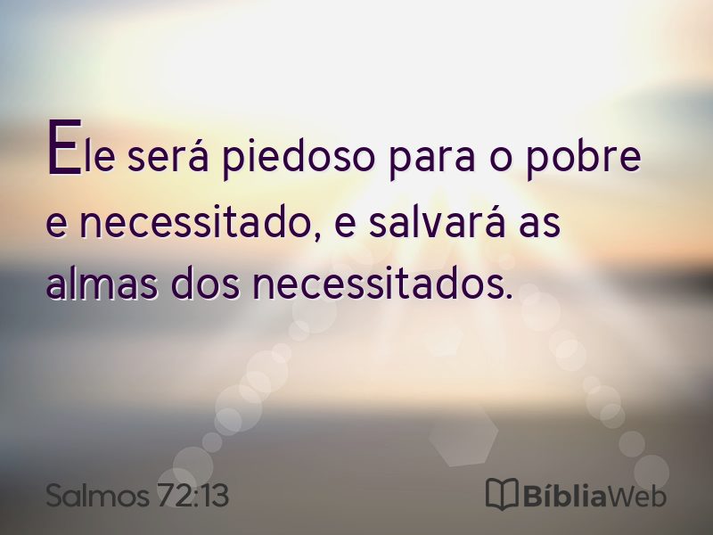 Salmos 72:13 em imagem para compartilhar