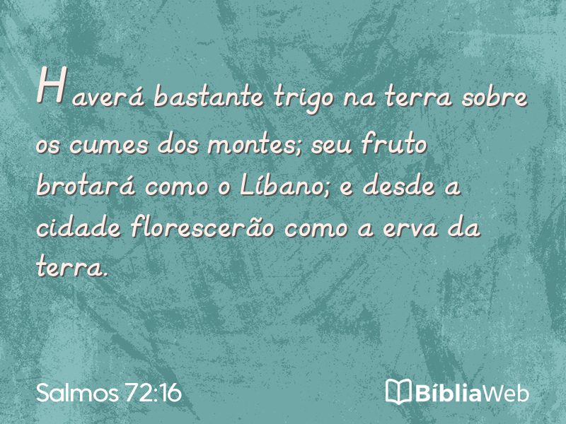 Salmos 72:16 em imagem para compartilhar