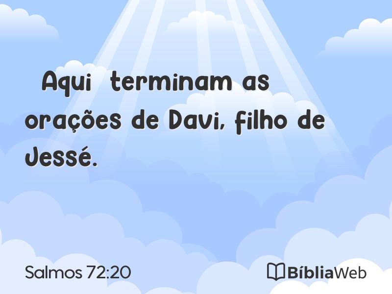 Salmos 72:20 em imagem para compartilhar