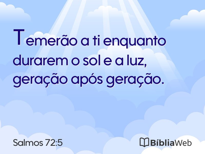 Salmos 72:5 em imagem para compartilhar