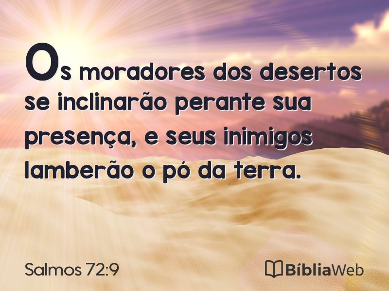 Salmos 72:9 em imagem para compartilhar