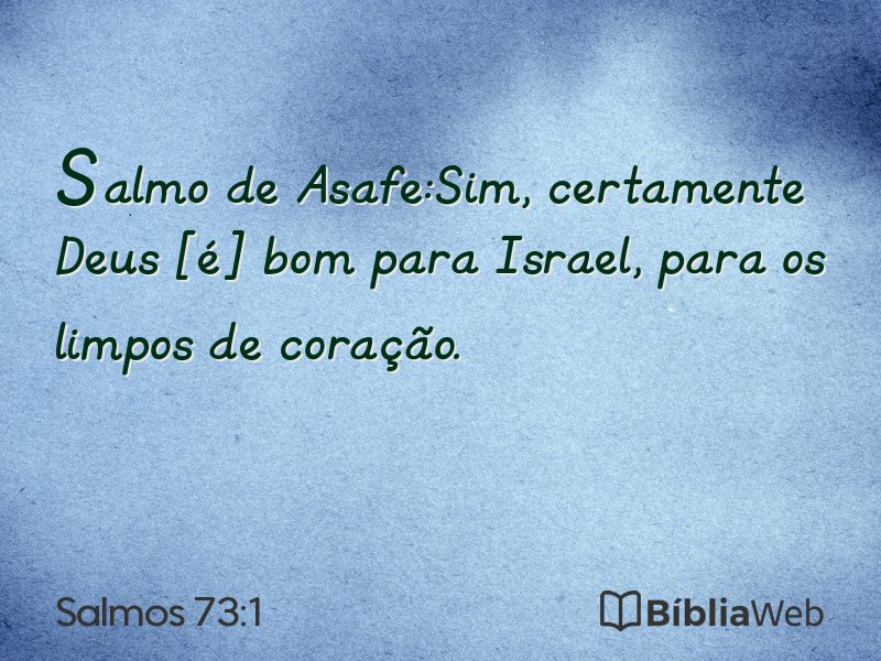 Salmos 73:1 em imagem para compartilhar