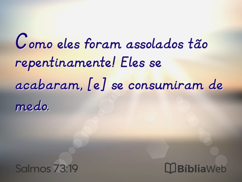 Salmos 73:19 em imagem para compartilhar