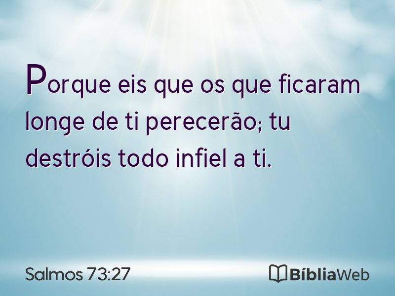 Salmos 73:27 em imagem para compartilhar