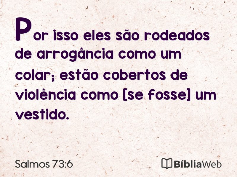 Salmos 73:6 em imagem para compartilhar
