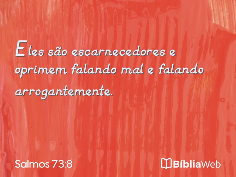 Salmos 73:8 em imagem para compartilhar