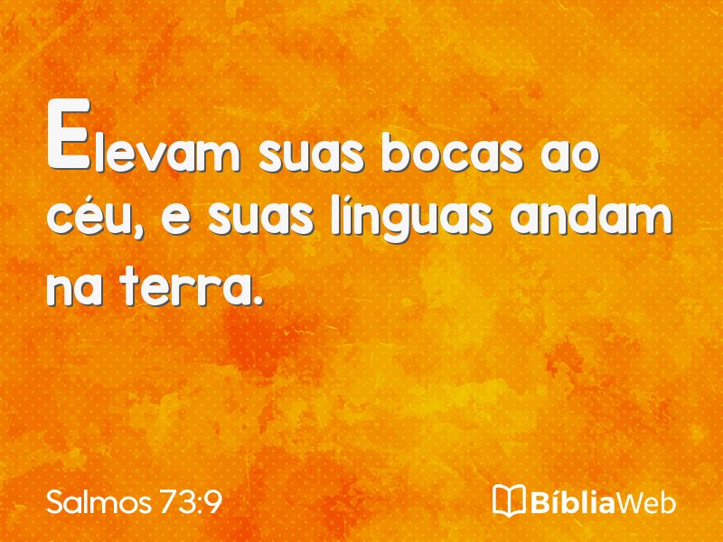 Salmos 73:9 em imagem para compartilhar