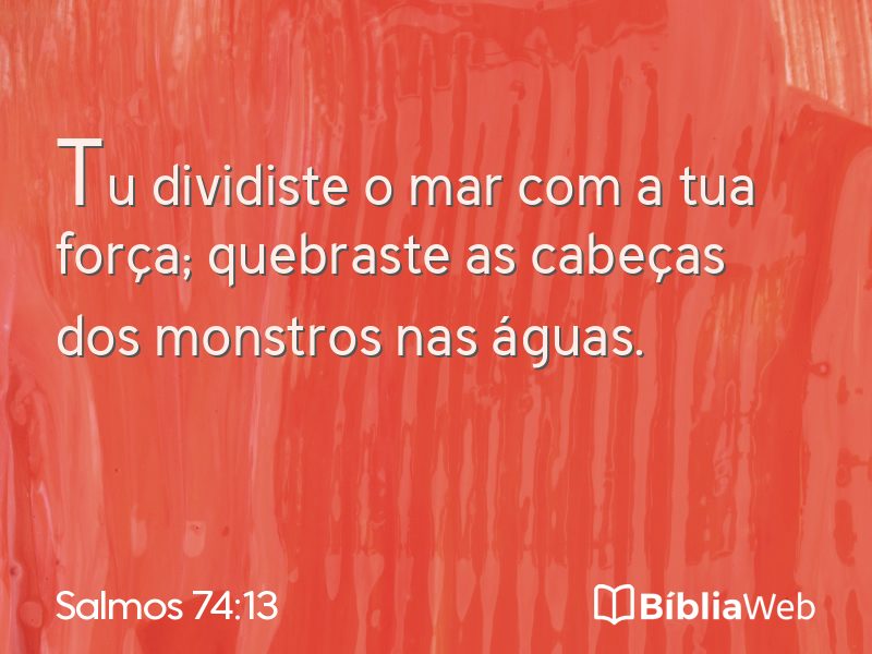 Salmos 74:13 em imagem para compartilhar