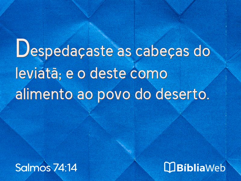Salmos 74:14 em imagem para compartilhar