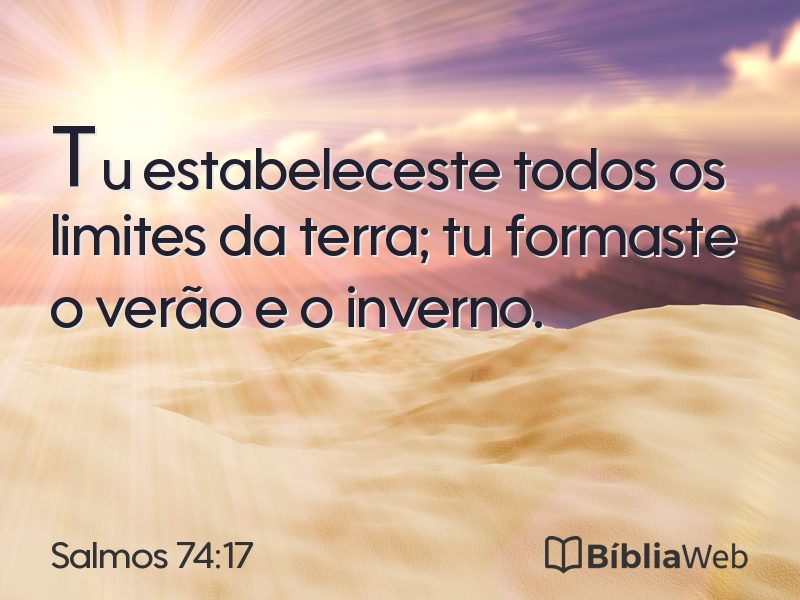 Salmos 74:17 em imagem para compartilhar