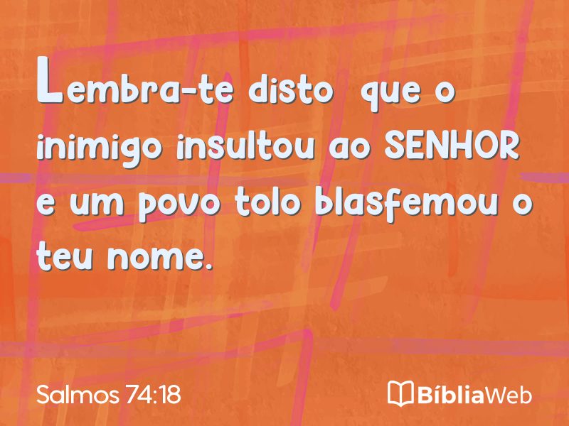 Salmos 74:18 em imagem para compartilhar
