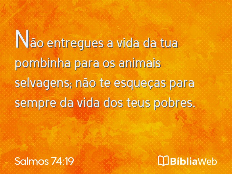Salmos 74:19 em imagem para compartilhar