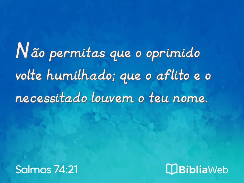 Salmos 74:21 em imagem para compartilhar