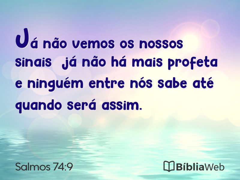 Salmos 74:9 em imagem para compartilhar
