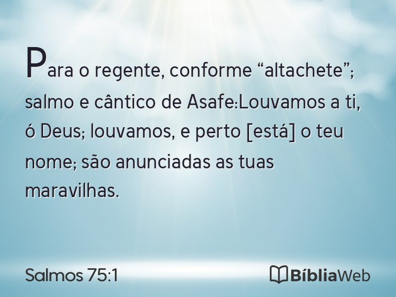 Salmos 75:1 em imagem para compartilhar