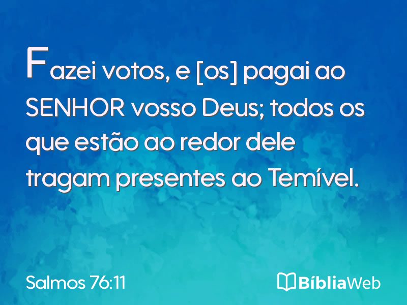 Salmos 76:11 em imagem para compartilhar