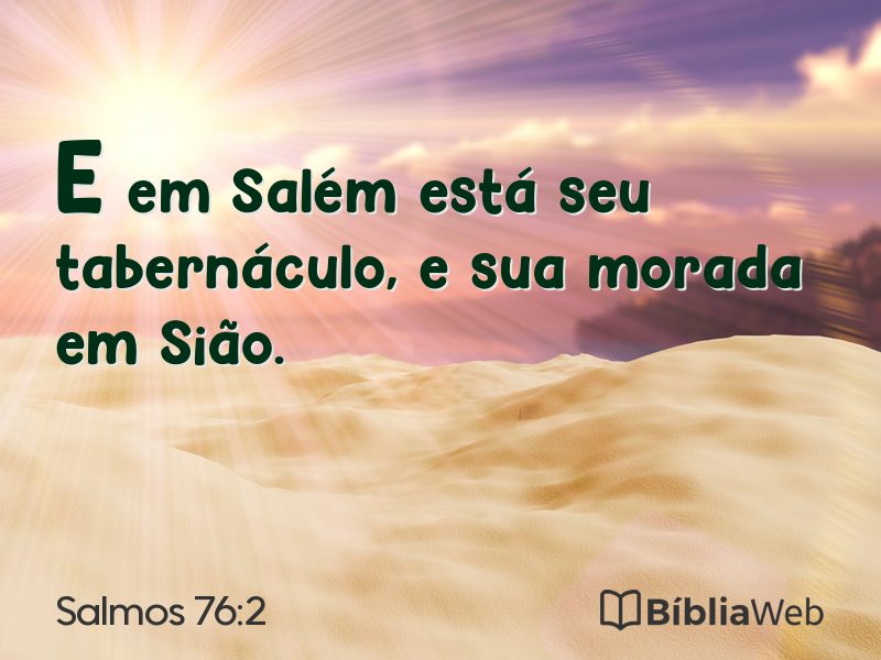 Salmos 76:2 em imagem para compartilhar