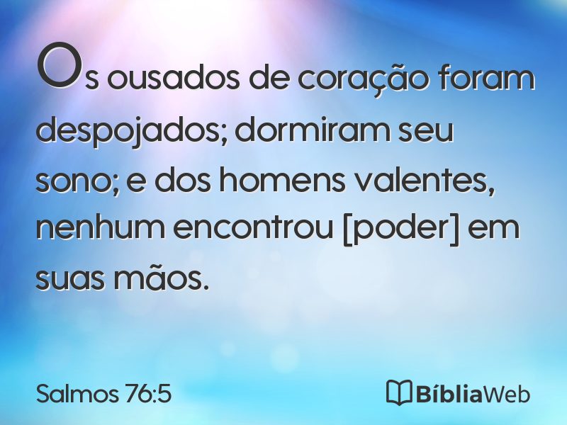 Salmos 76:5 em imagem para compartilhar