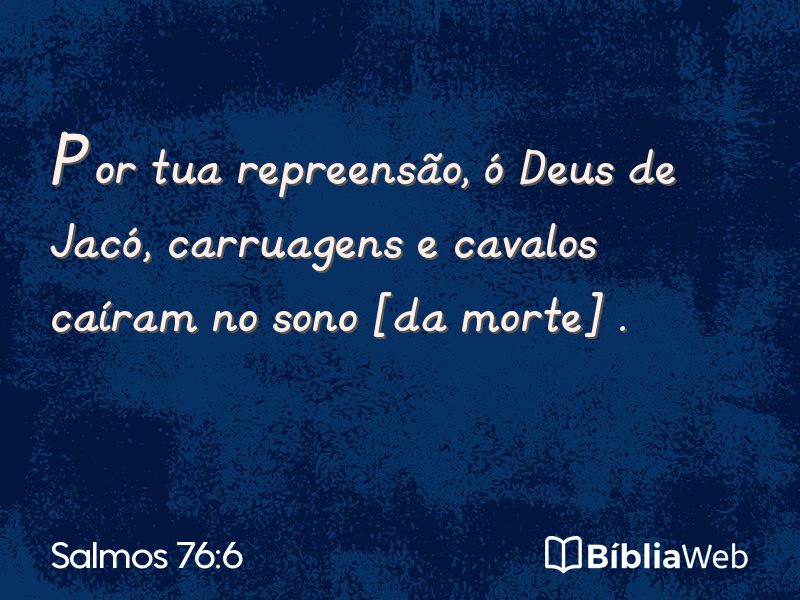 Salmos 76:6 em imagem para compartilhar
