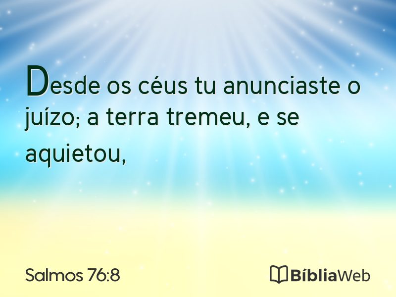 Salmos 76:8 em imagem para compartilhar