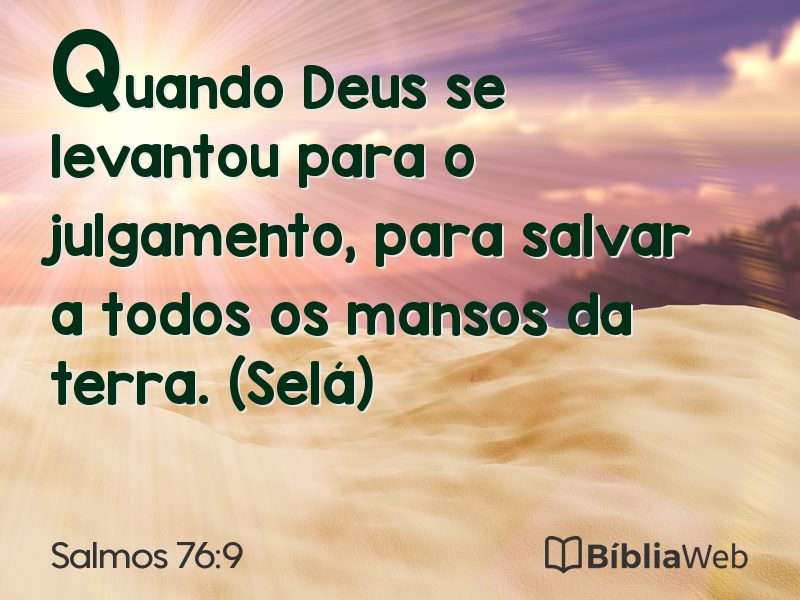 Salmos 76:9 em imagem para compartilhar