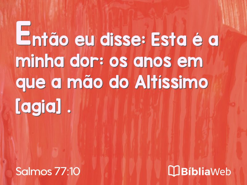 Salmos 77:10 em imagem para compartilhar