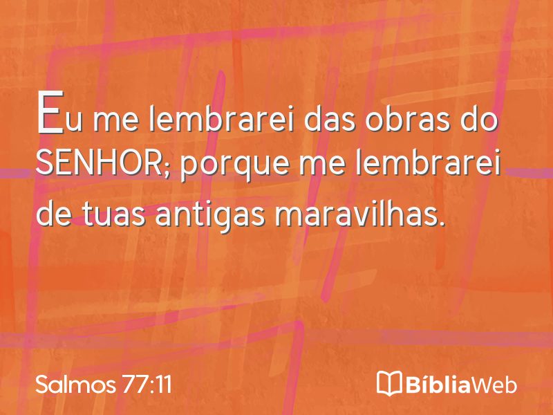 Salmos 77:11 em imagem para compartilhar