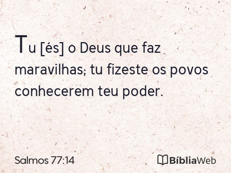 Salmos 77:14 em imagem para compartilhar