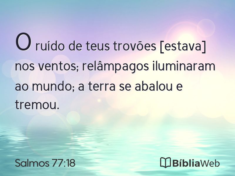 Salmos 77:18 em imagem para compartilhar
