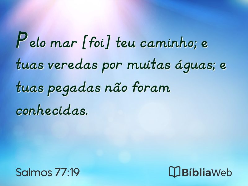 Salmos 77:19 em imagem para compartilhar
