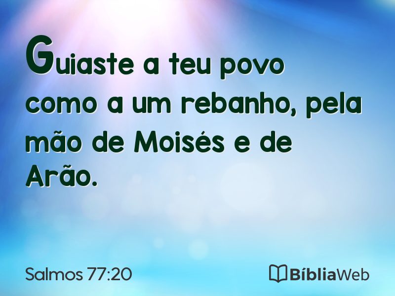 Salmos 77:20 em imagem para compartilhar