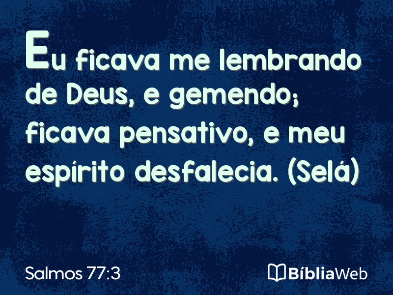 Salmos 77:3 em imagem para compartilhar