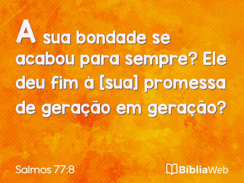 Salmos 77:8 em imagem para compartilhar