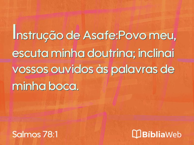 Salmos 78:1 em imagem para compartilhar