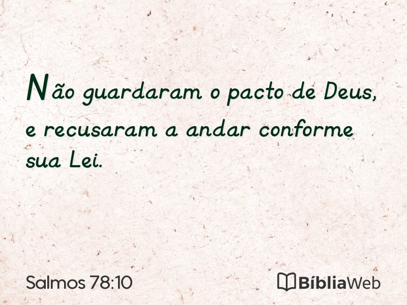 Salmos 78:10 em imagem para compartilhar