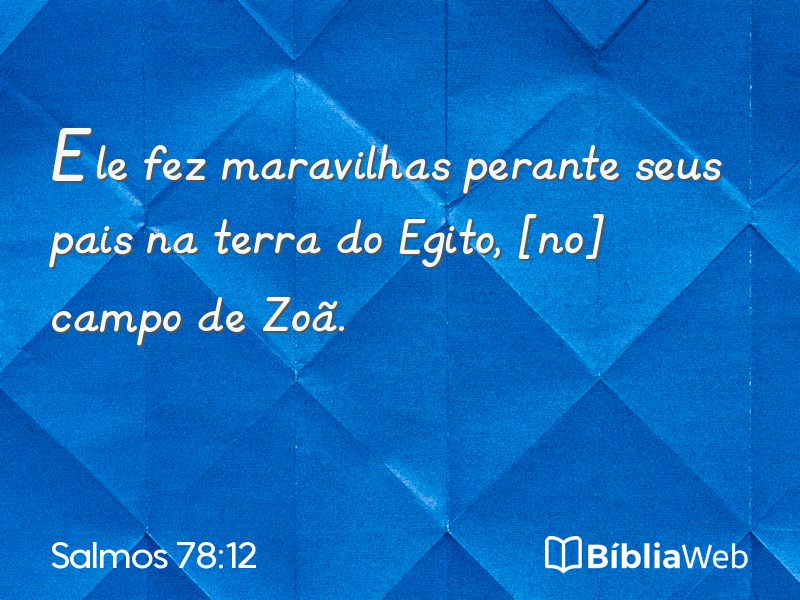 Salmos 78:12 em imagem para compartilhar