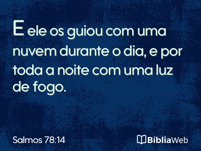 Salmos 78:14 em imagem para compartilhar