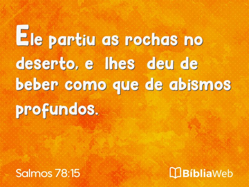 Salmos 78:15 em imagem para compartilhar