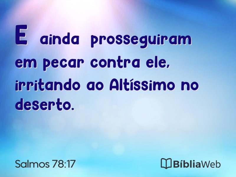 Salmos 78:17 em imagem para compartilhar