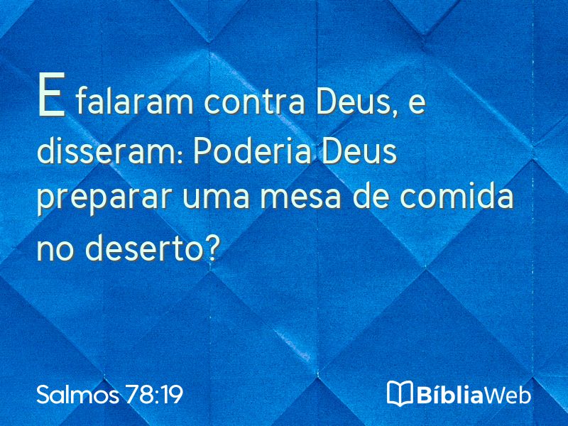 Salmos 78:19 em imagem para compartilhar