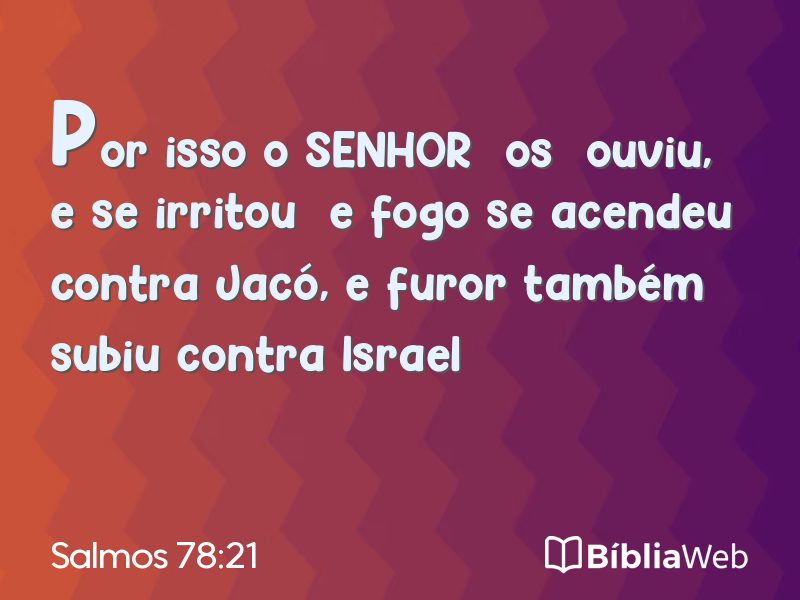 Salmos 78:21 em imagem para compartilhar