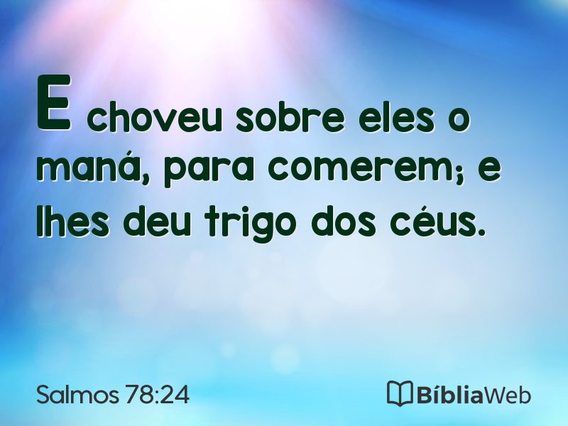 Salmos 78:24 em imagem para compartilhar