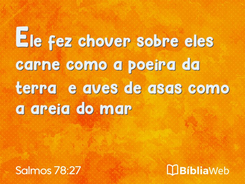 Salmos 78:27 em imagem para compartilhar