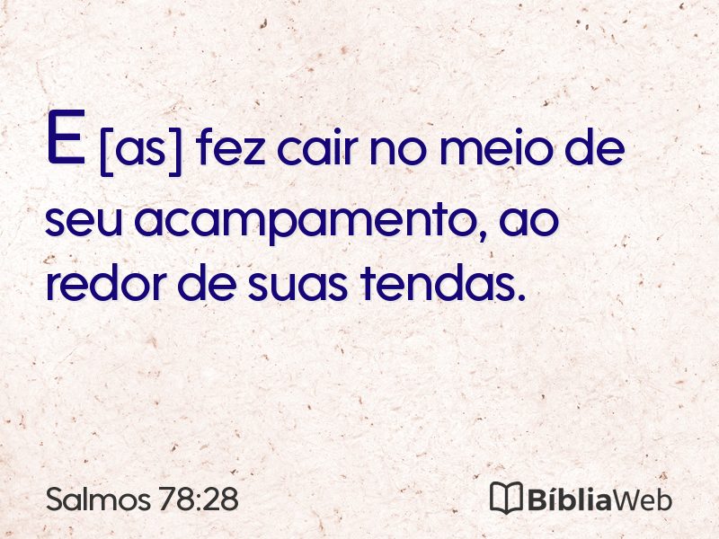 Salmos 78:28 em imagem para compartilhar