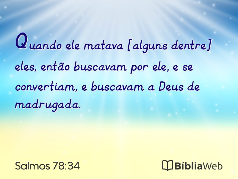 Salmos 78:34 em imagem para compartilhar