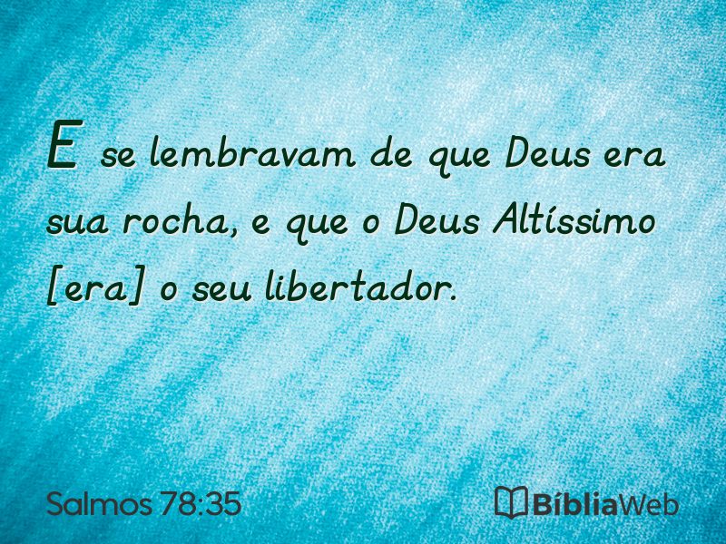 Salmos 78:35 em imagem para compartilhar