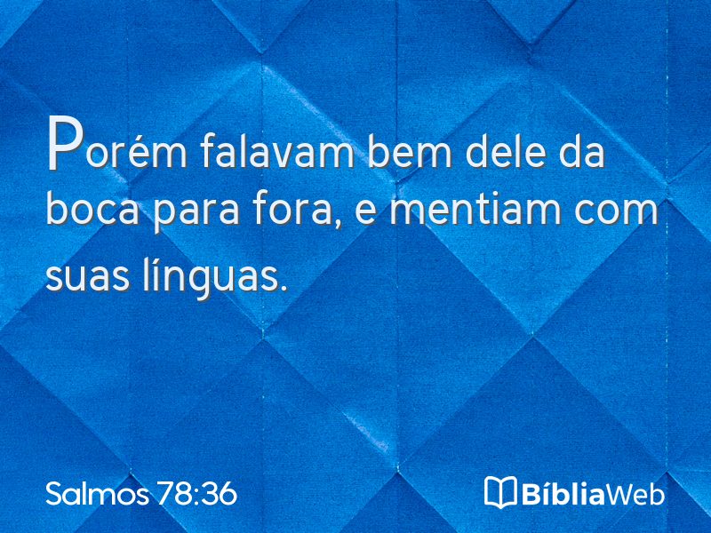 Salmos 78:36 em imagem para compartilhar