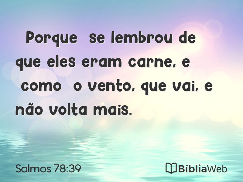 Salmos 78:39 em imagem para compartilhar