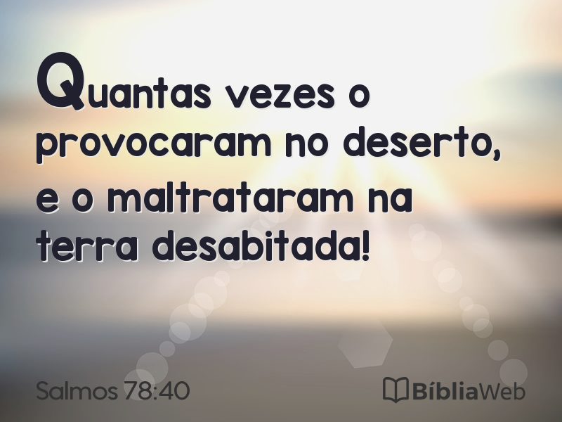 Salmos 78:40 em imagem para compartilhar